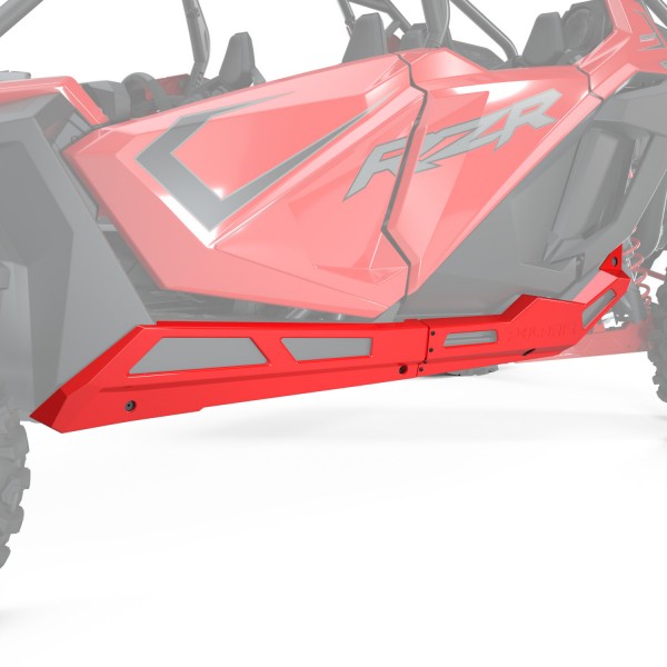 RZR PRO 4 Rock Sliders Low Profile Indy Red