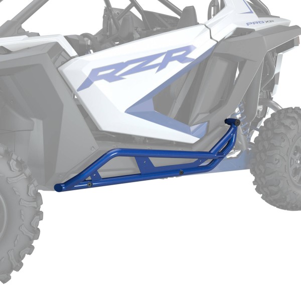 RZR PRO Rock Sliders Kick-Out Blue Metallic