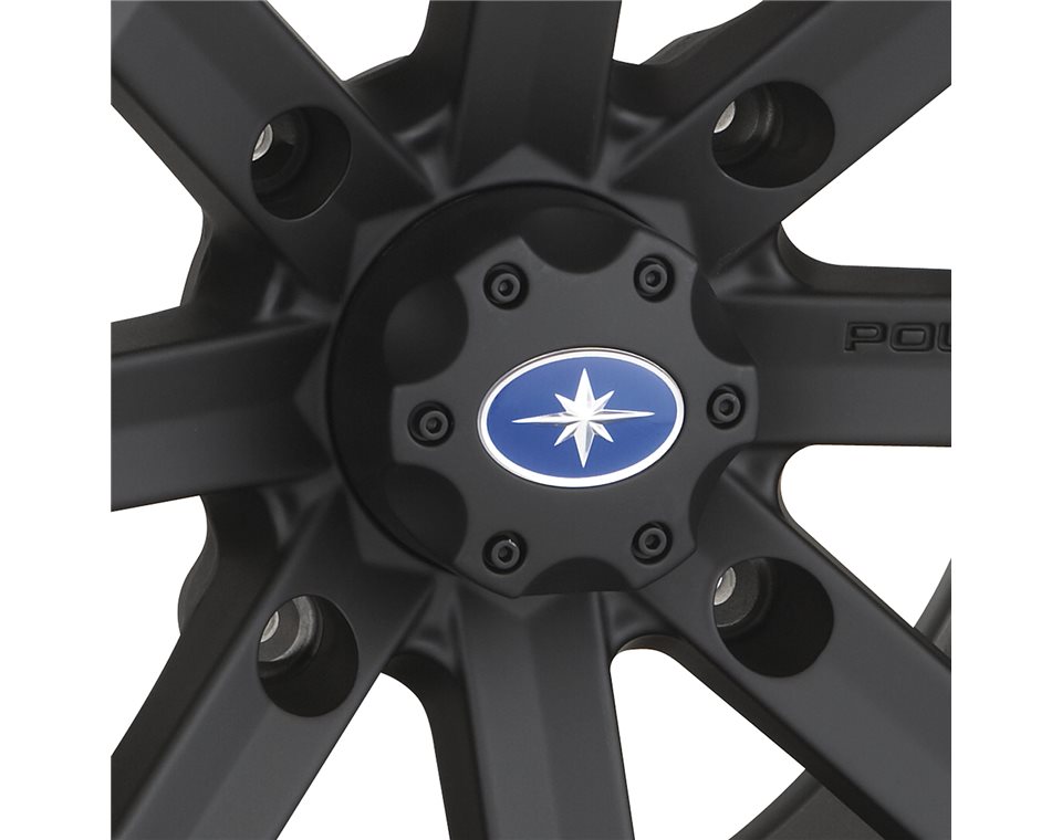 Genuine Polaris Ranger Matte Black Snap-In Wheel Center Cap - OEM 1525243
